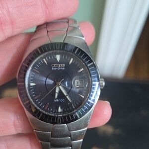 Citizen Eco-Drive Blue and Silver Watch